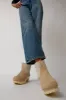 No.6 5" Pull On Shearling Clog Boot on Mid Tread in Bone Suede on White Base sold by No. 6