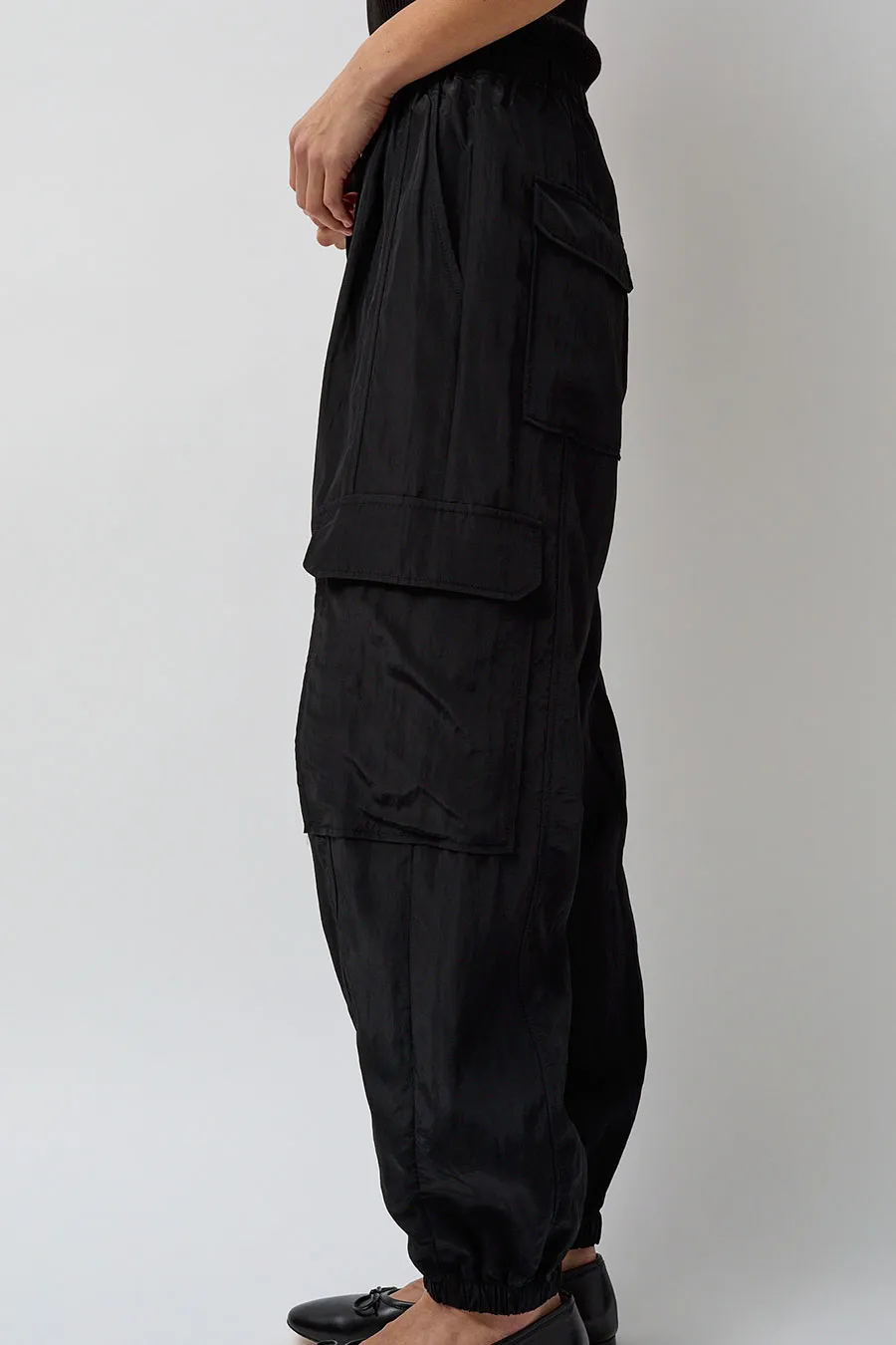 Mijeong Park Lightweight Cargo Pants in Black sold by No. 6 product image thumbnail 5