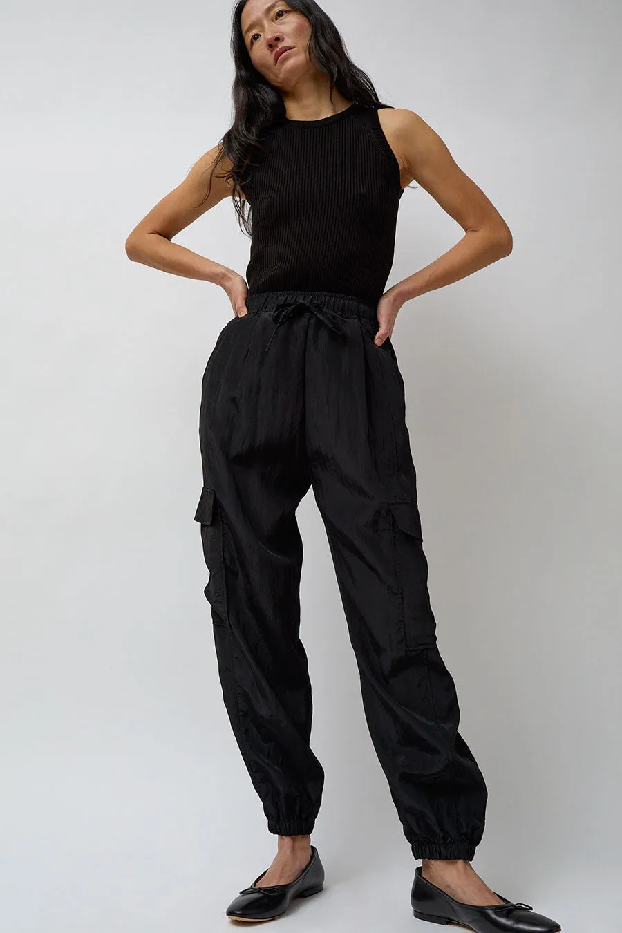 Mijeong Park Lightweight Cargo Pants in Black sold by No. 6 product image thumbnail 3