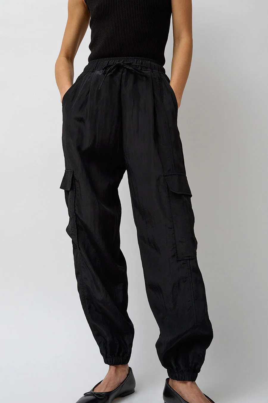 Mijeong Park Lightweight Cargo Pants in Black sold by No. 6 product image thumbnail 2