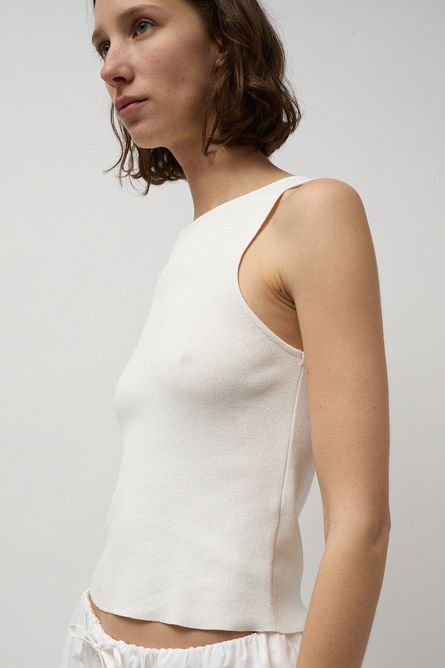 Amomento Cut Out Sleeveless Top in Ivory sold by No. 6