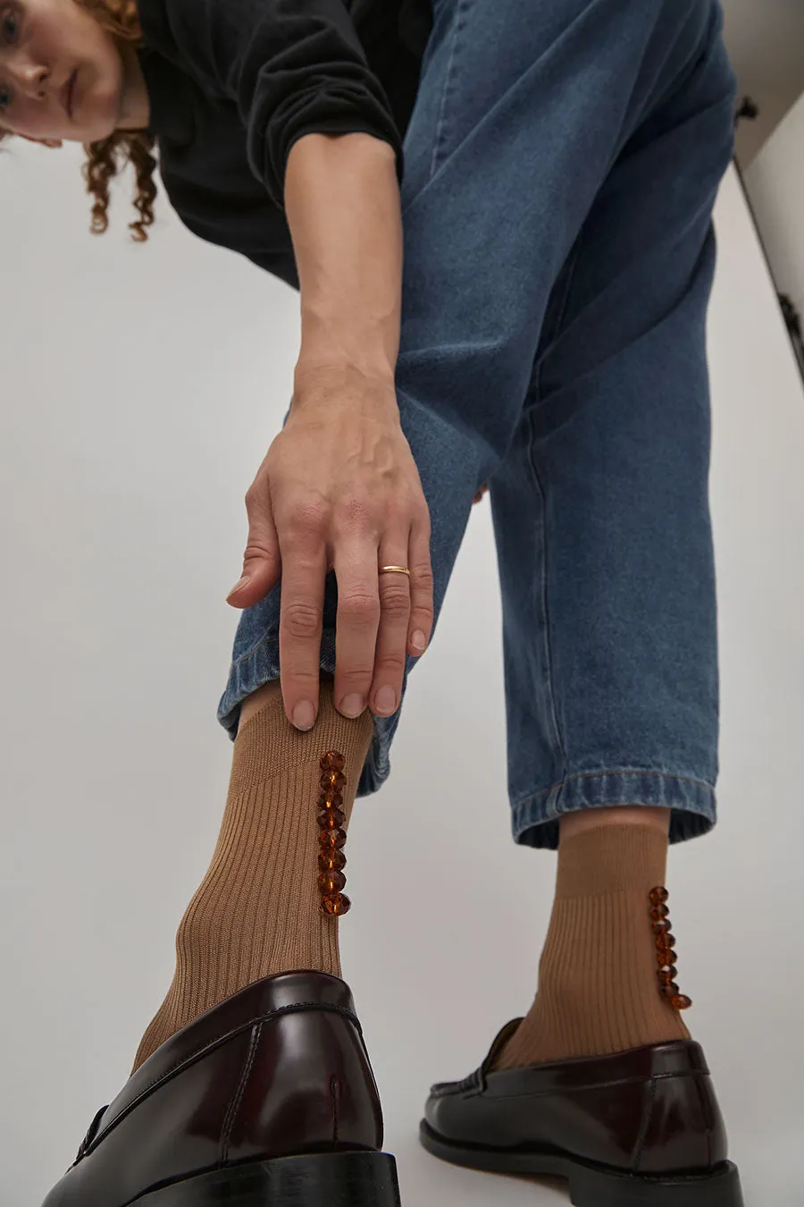 Maria La Rosa Oysters Socks in Nocciola sold by No. 6 product image thumbnail 4