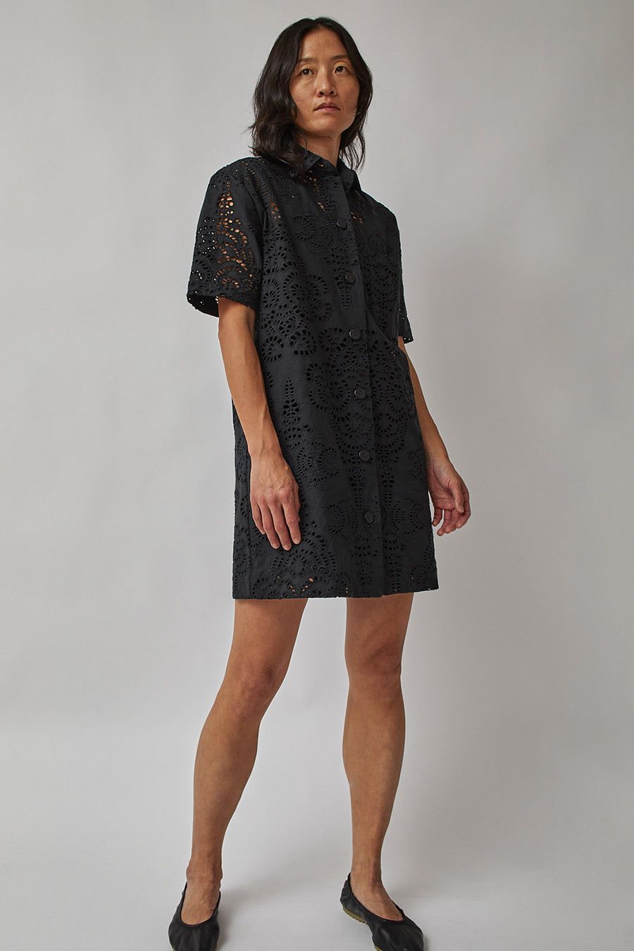 No.6 Mack Dress in Black Eyelet sold by No. 6