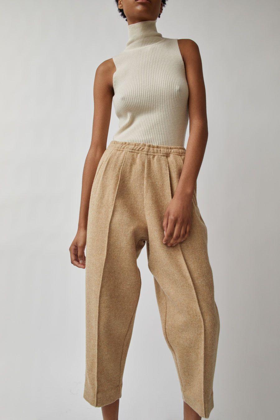 Modern Weaving Relaxed Lean Trouser in Beige Wooly sold by No. 6 product image thumbnail 2
