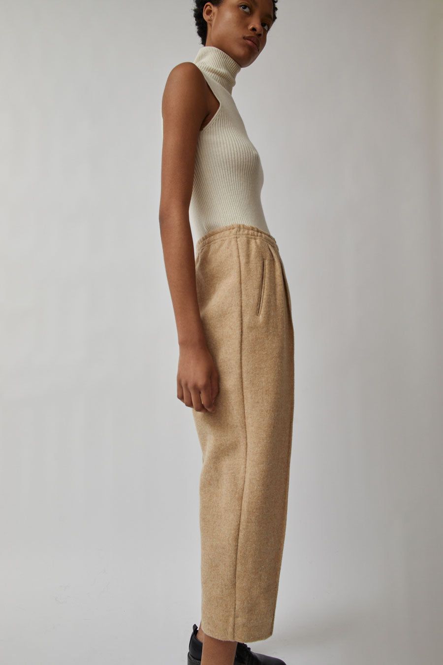 Modern Weaving Relaxed Lean Trouser in Beige Wooly sold by No. 6 product image thumbnail 4