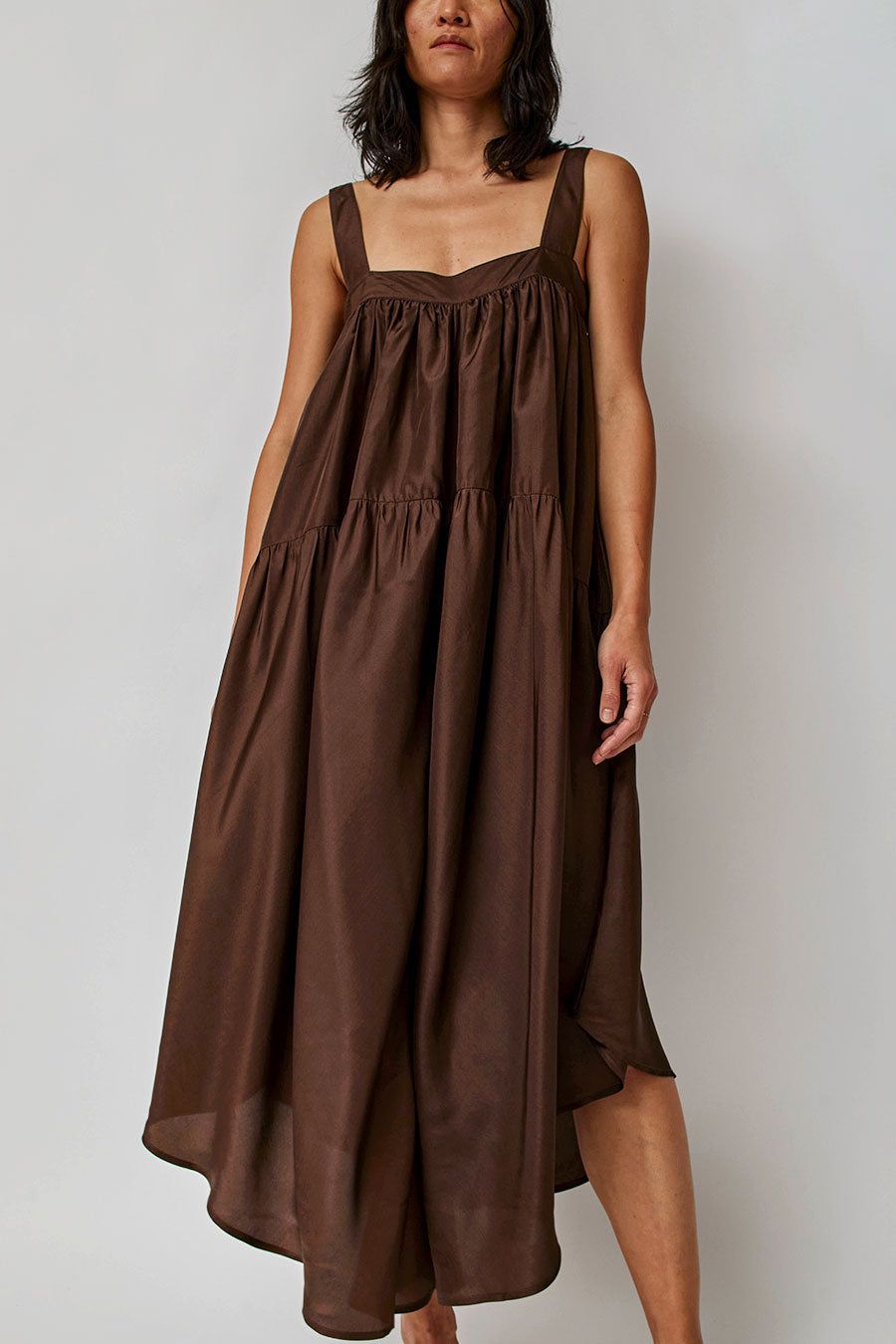 Anaak Deia Tiered Handkerchief Dress in Cacao sold by No. 6 product image thumbnail 2