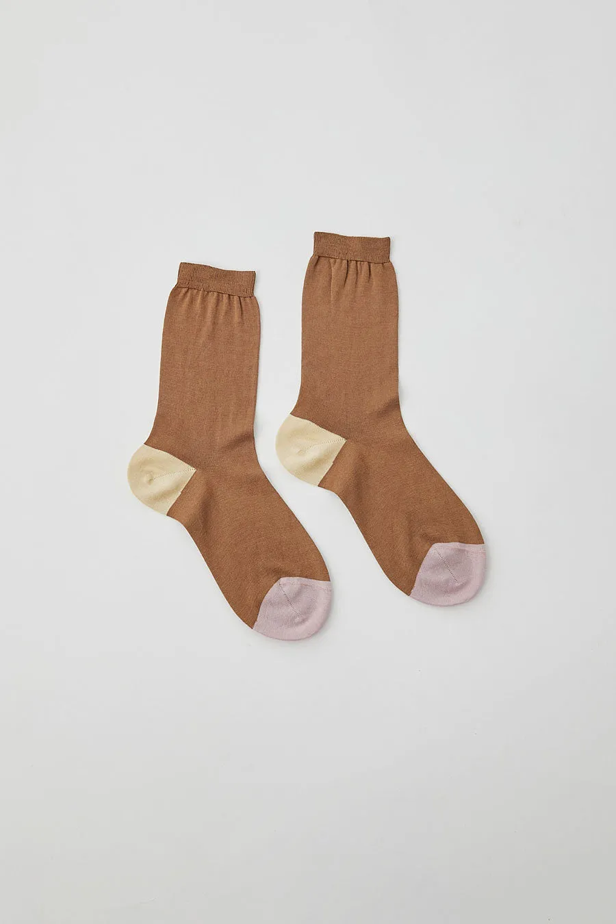 Maria La Rosa Tricolor Cotton Socks in Brown sold by No. 6 product image thumbnail 2