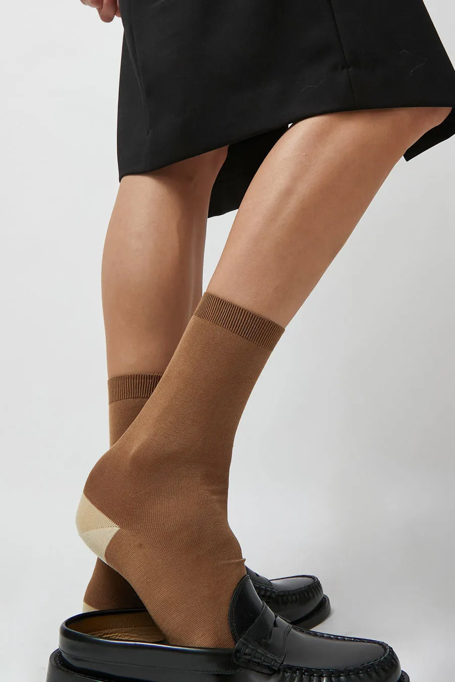 Maria La Rosa Tricolor Cotton Socks in Brown sold by No. 6 product image thumbnail 3