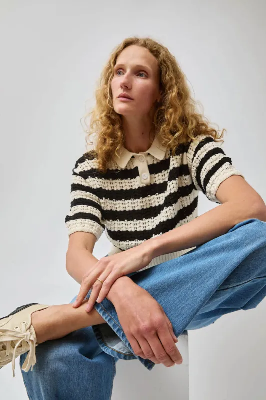 No.6 Porto Polo in Black and White sold by No. 6