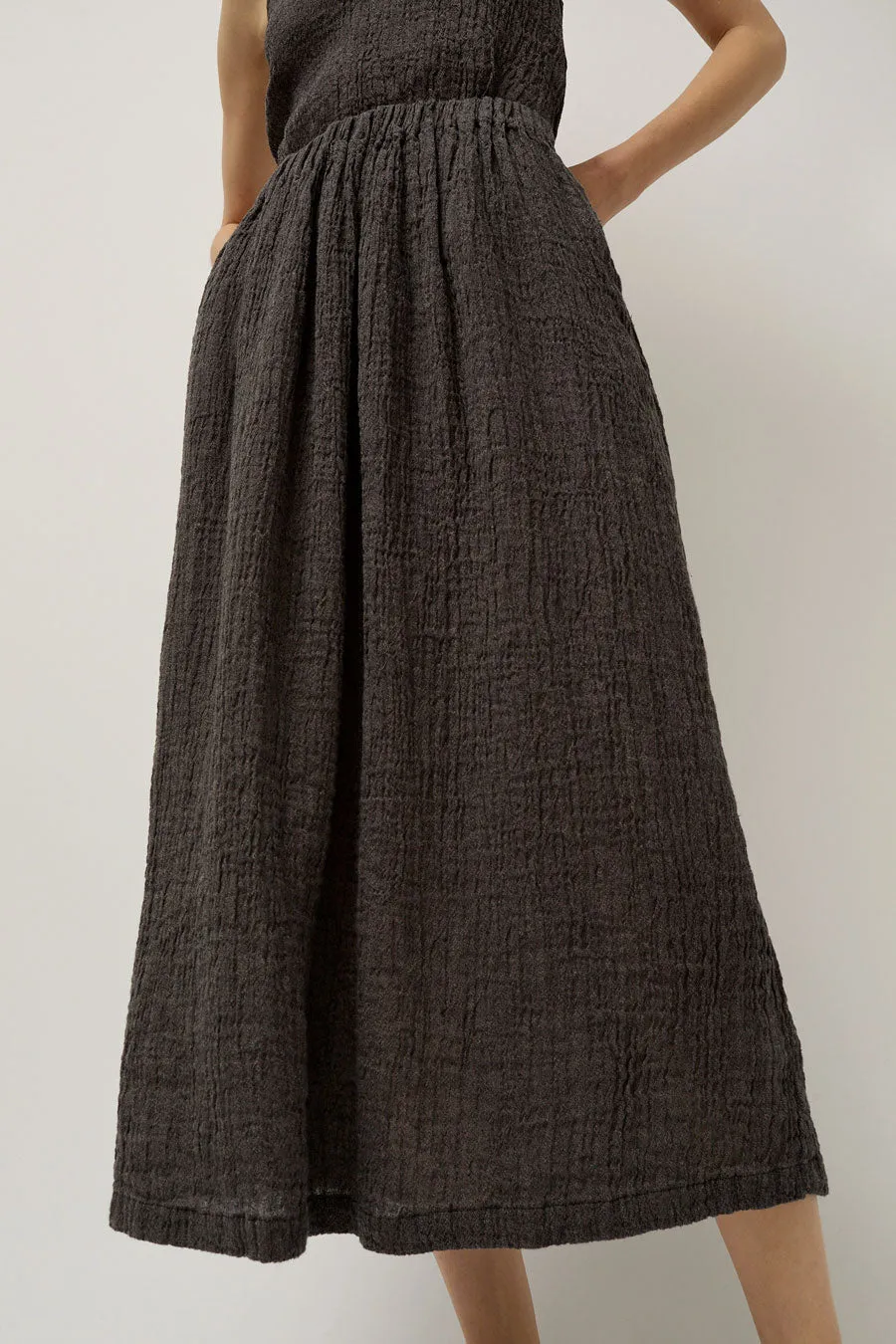 Black Crane Classic Skirt in Grey Navy sold by No. 6 product image thumbnail 2
