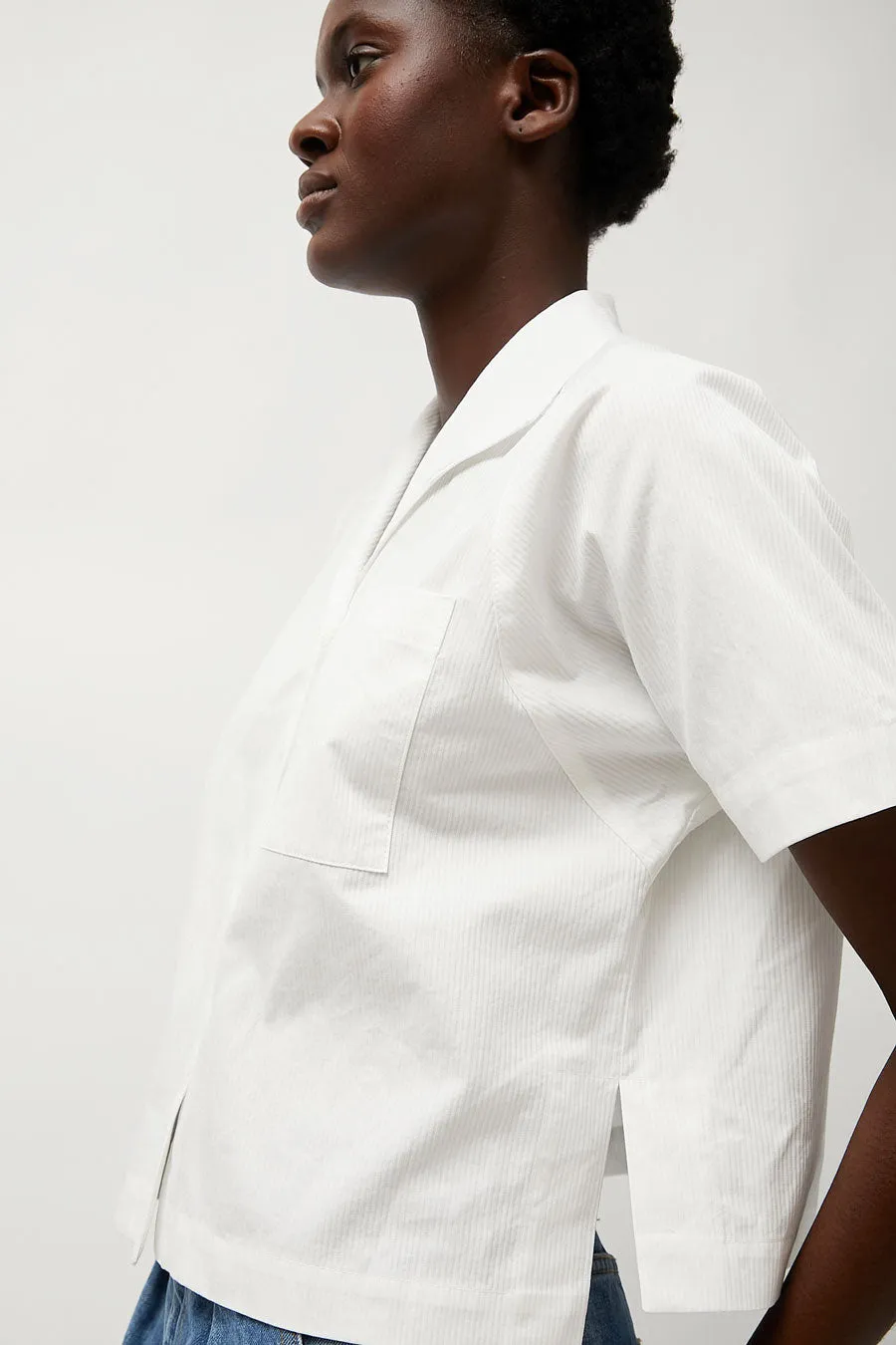 Heather Harlan Camp Shirt in White sold by No. 6 product image thumbnail 3