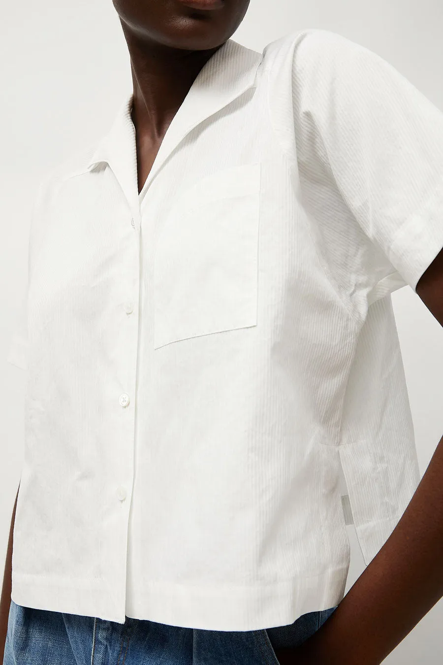 Heather Harlan Camp Shirt in White sold by No. 6 product image thumbnail 2