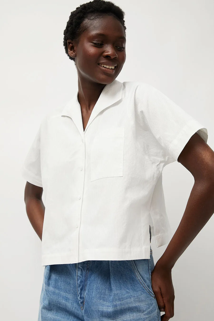 Heather Harlan Camp Shirt in White sold by No. 6 product image thumbnail 5