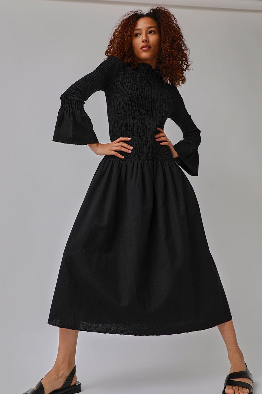 Maria Stanley Lyndale Dress in Noir sold by No. 6