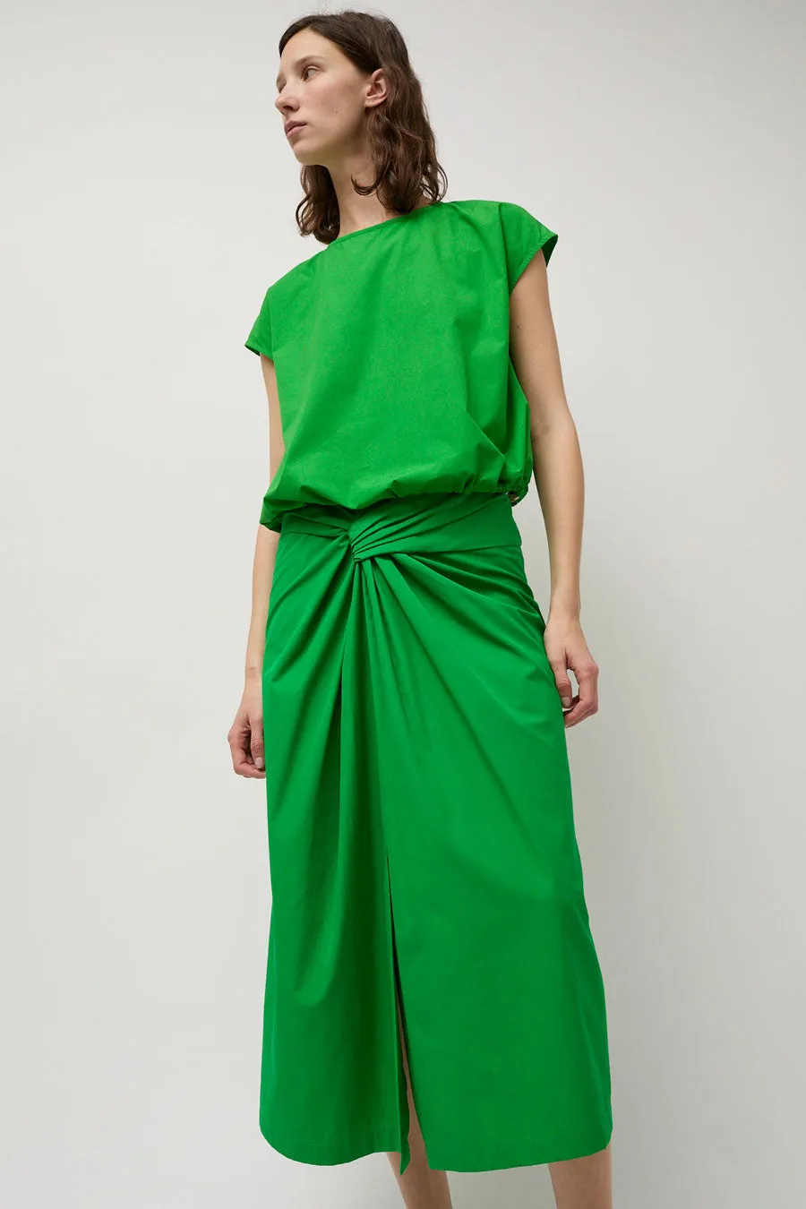 Atelier Delphine Handkerchief Skirt in Clover sold by No. 6