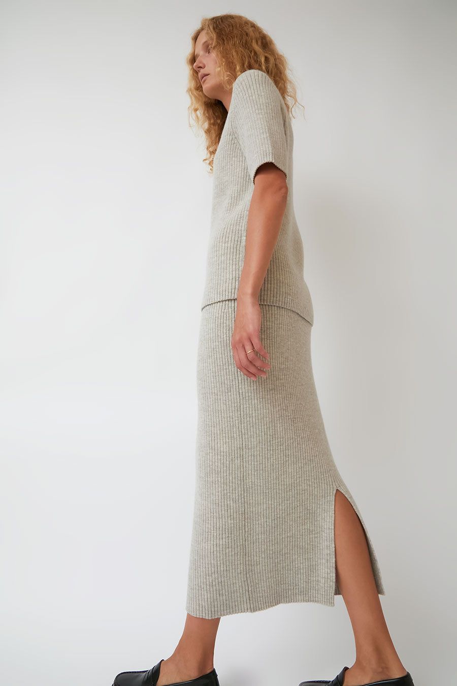 Lauren Manoogian Rib Tube Skirt in Carrara sold by No. 6