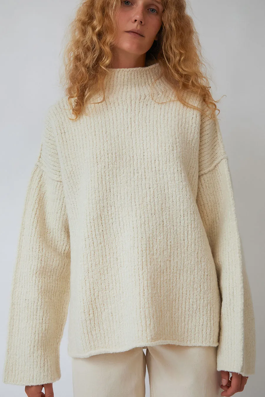Lauren Manoogian Raw Turtleneck in Raw White sold by No. 6