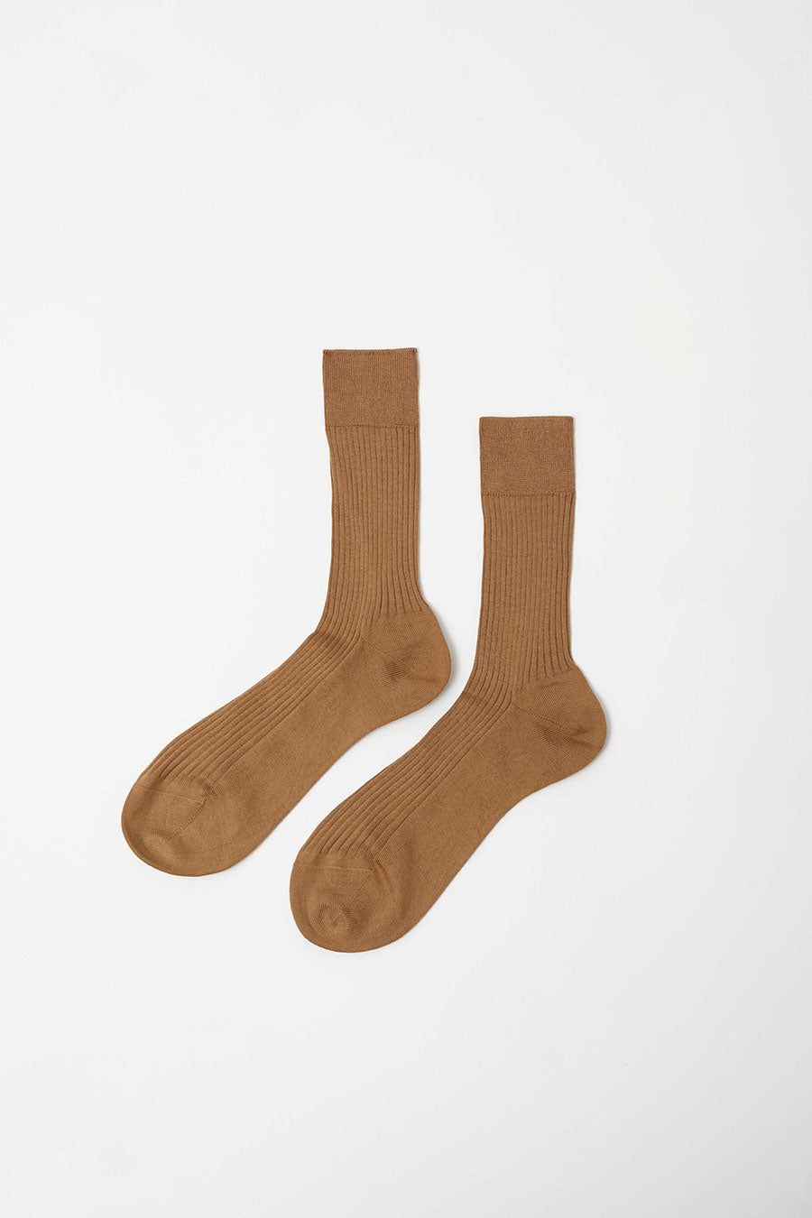 Maria La Rosa Ribbed Mid Calf Bio Cotton Socks in Sand sold by No. 6 product image thumbnail 3