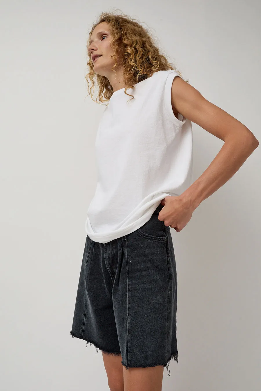 Batoner Meriyasu Sleeveless Top in White sold by No. 6 product image thumbnail 5