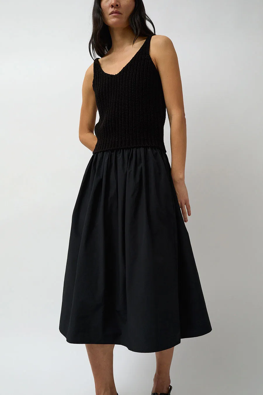 Mijeong Park Cotton Blend Knit Tank in Black sold by No. 6 product image thumbnail 5