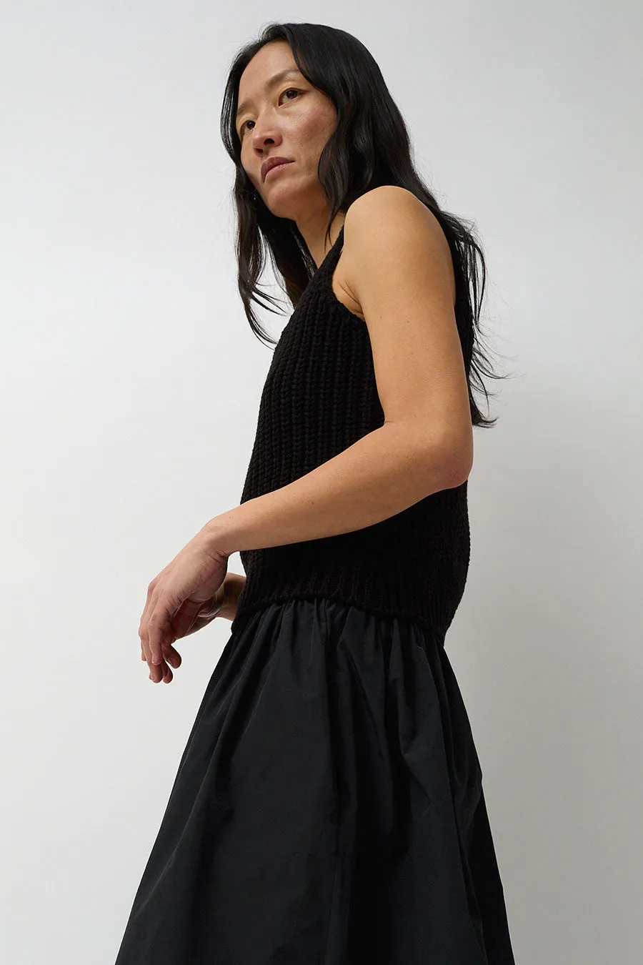 Mijeong Park Cotton Blend Knit Tank in Black sold by No. 6 product image thumbnail 4