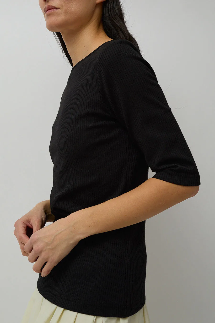 Mijeong Park Scoop Back Ribbed Top in Black sold by No. 6 product image thumbnail 3