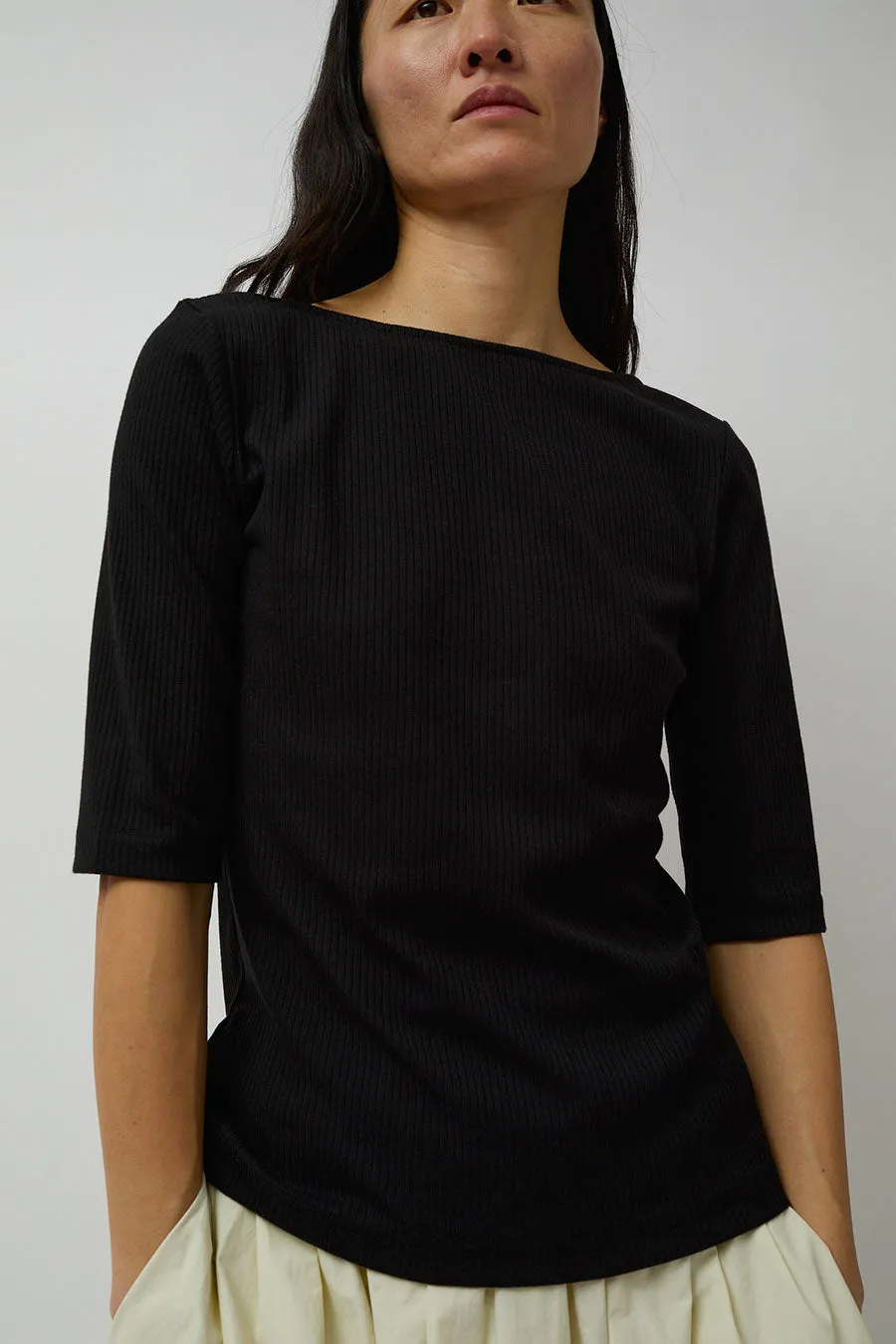 Mijeong Park Scoop Back Ribbed Top in Black sold by No. 6 product image thumbnail 5
