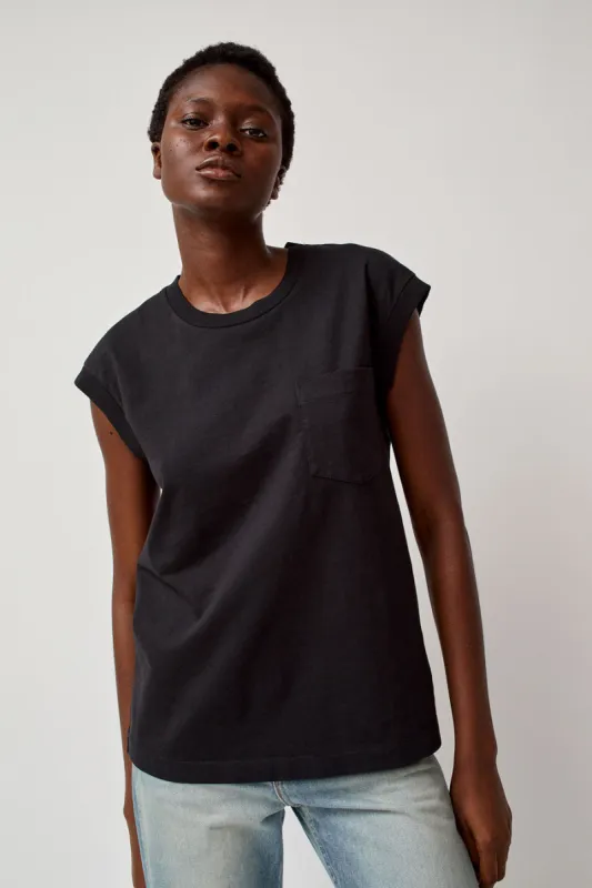 B Sides Pocket Tank in Stil Black sold by No. 6