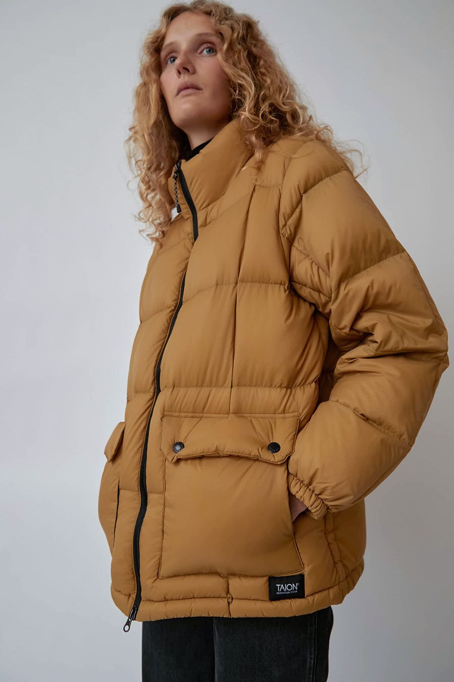 TAION Mountain Packable Volume Jacket in Beige sold by No. 6 product image thumbnail 4