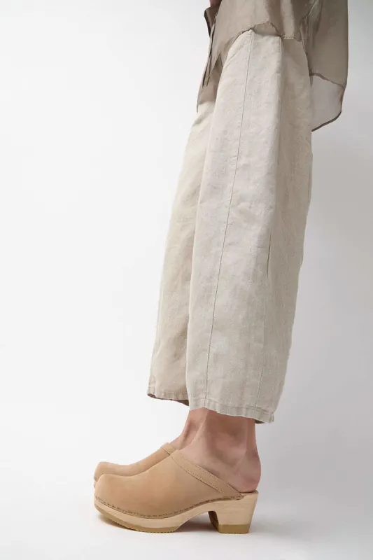 No.6 Old School Clog on Mid Heel in Bone sold by No. 6