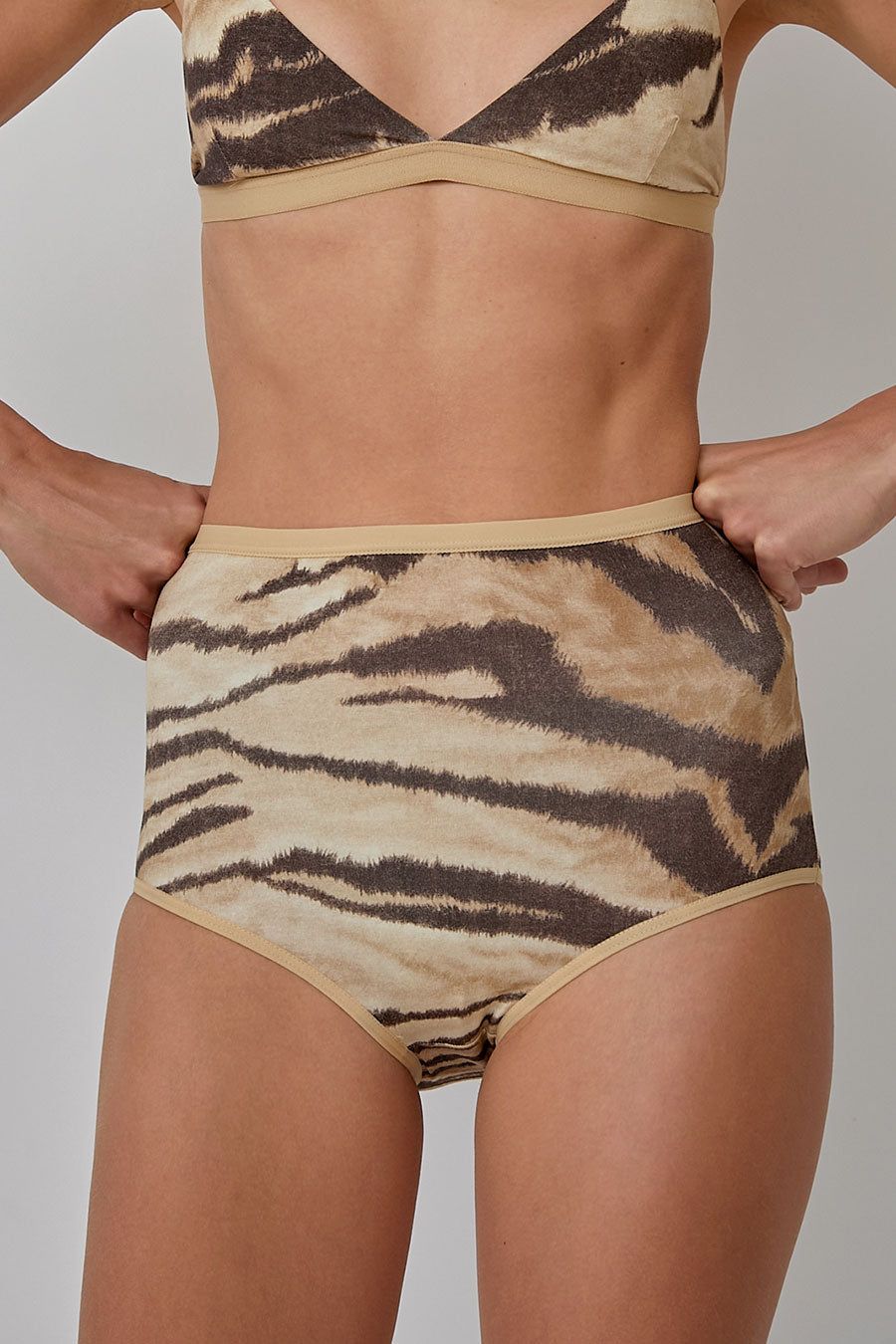Baserange Highwaist Bell Pants in Tiger Print sold by No. 6 product image thumbnail 2