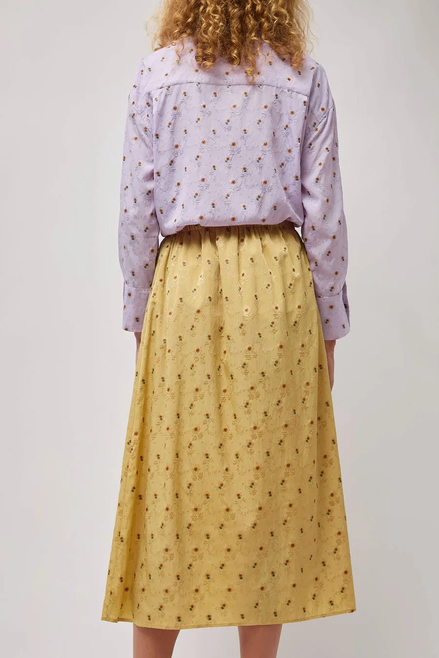 CORDERA Silk Floral Skirt in Jojoba sold by No. 6 product image thumbnail 4