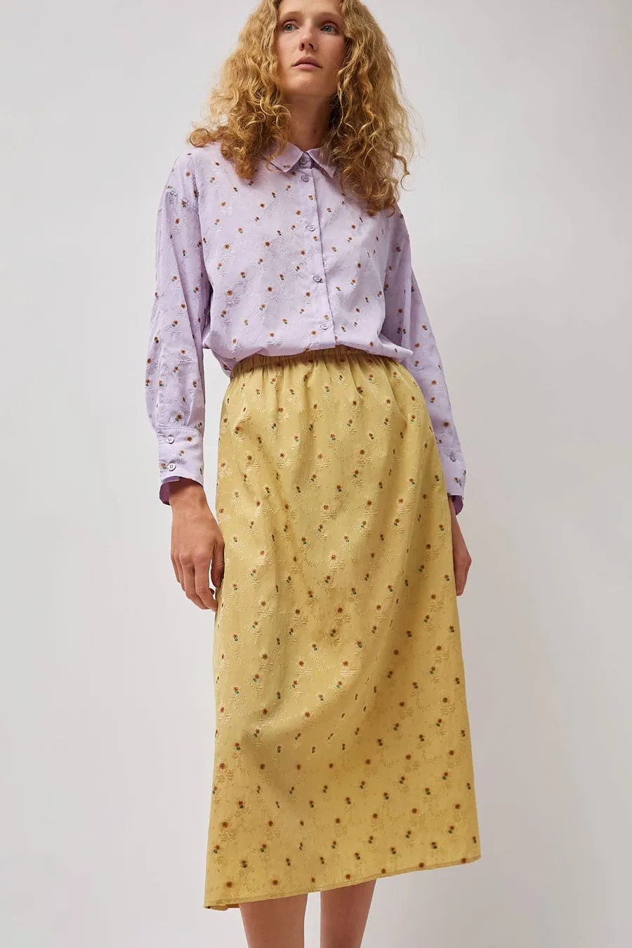 CORDERA Silk Floral Skirt in Jojoba sold by No. 6 product image thumbnail 3