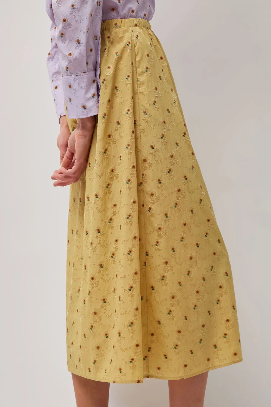 CORDERA Silk Floral Skirt in Jojoba sold by No. 6 product image thumbnail 2