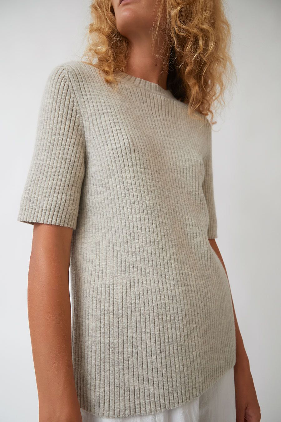 Lauren Manoogian Rib Short Sleeve Crewneck in Carrara sold by No. 6 product image thumbnail 2