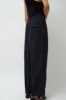 Mijeong Park Linen Blend Wide Leg Pants in Navy sold by No. 6