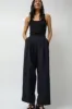Mijeong Park Linen Blend Wide Leg Pants in Navy sold by No. 6