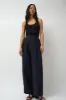 Mijeong Park Linen Blend Wide Leg Pants in Navy sold by No. 6