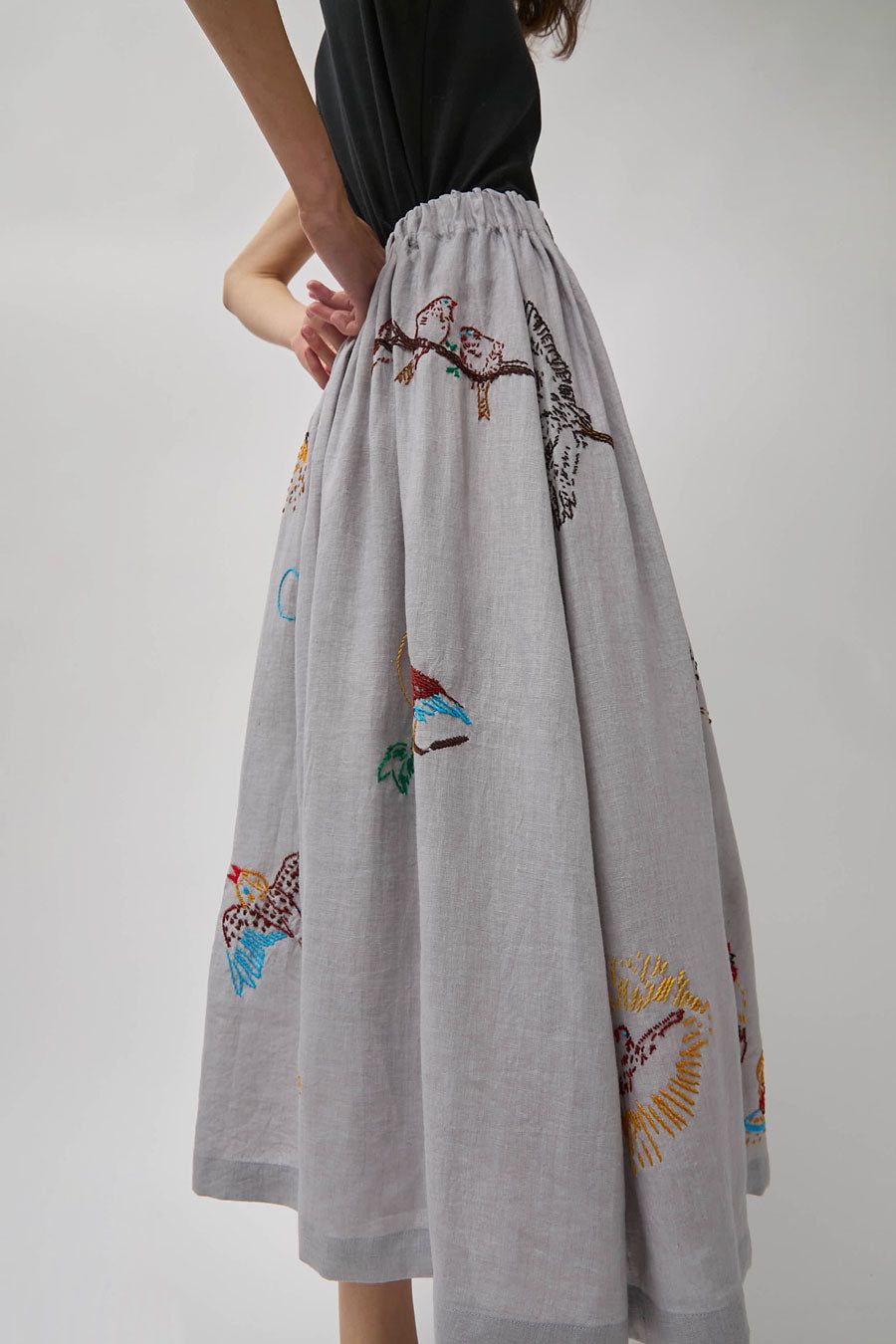 Anntian Skirt Wide in Hand Embroidered Animals sold by No. 6 product image thumbnail 2
