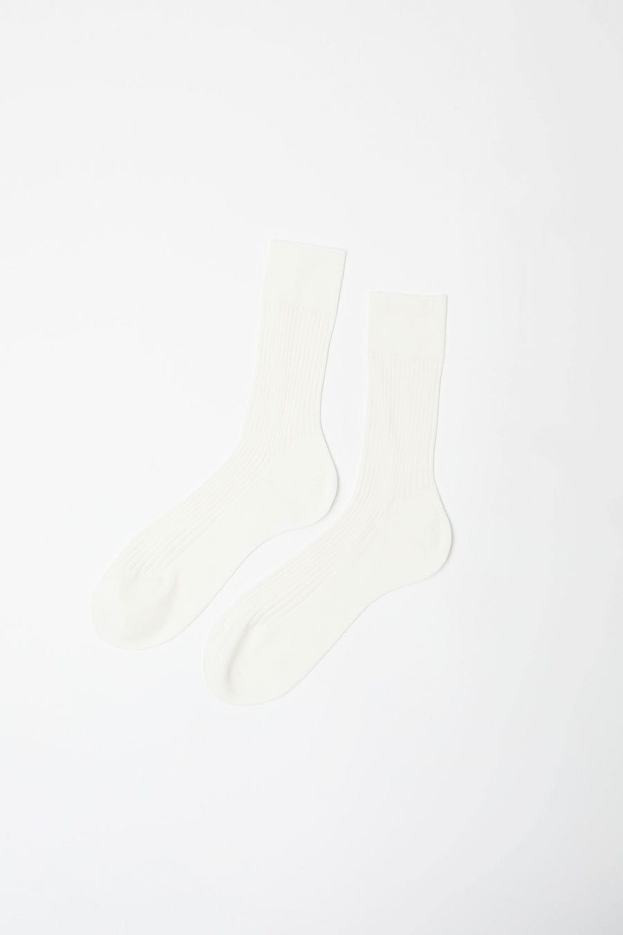 Maria La Rosa Ribbed Mid Calf Bio Cotton Socks in Cream sold by No. 6 product image thumbnail 4