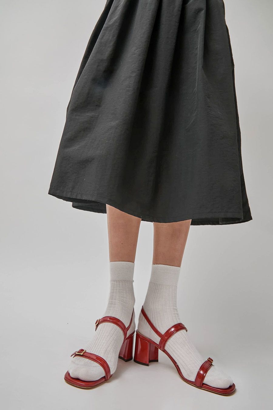 Maria La Rosa Ribbed Mid Calf Bio Cotton Socks in Cream sold by No. 6 product image thumbnail 3