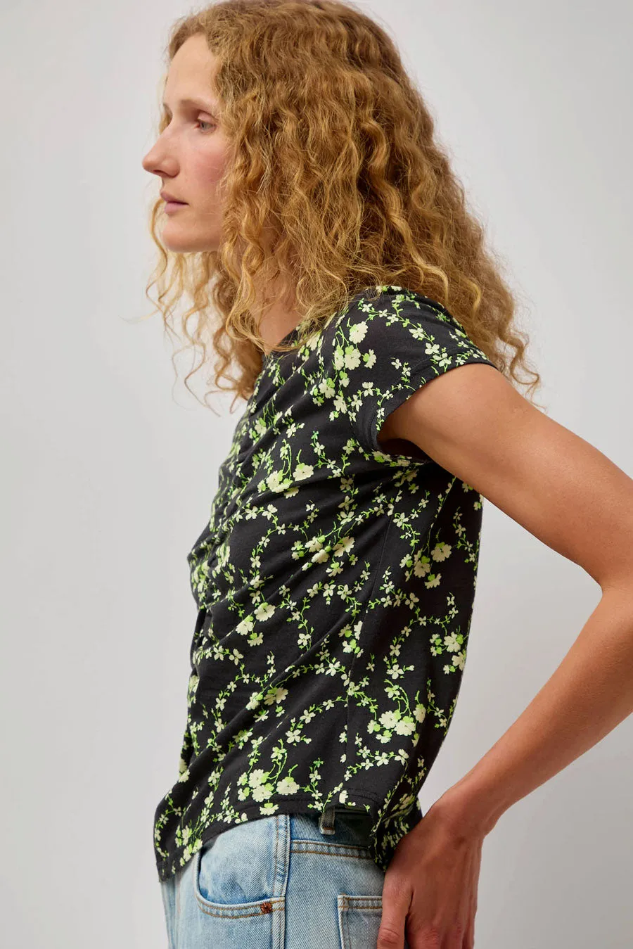 No.6 Tara Top in Black and Lime Trellis sold by No. 6 product image thumbnail 3