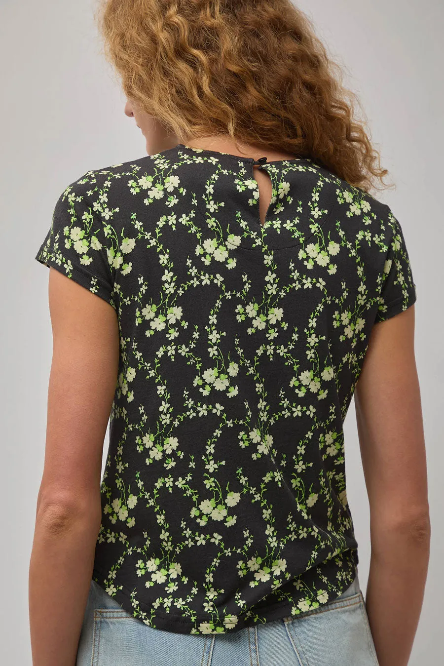 No.6 Tara Top in Black and Lime Trellis sold by No. 6 product image thumbnail 4