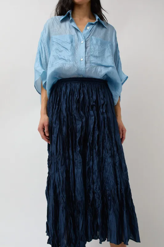 Anaak Caen Pleated Maxi Skirt in Eclipse made by No. 6