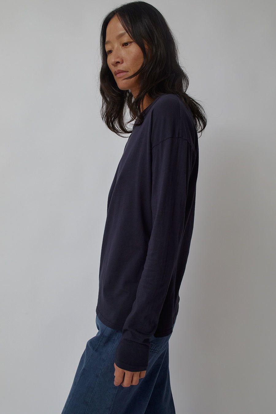 B Sides Long Sleeve Crewneck in Overdye Marine sold by No. 6 product image thumbnail 2