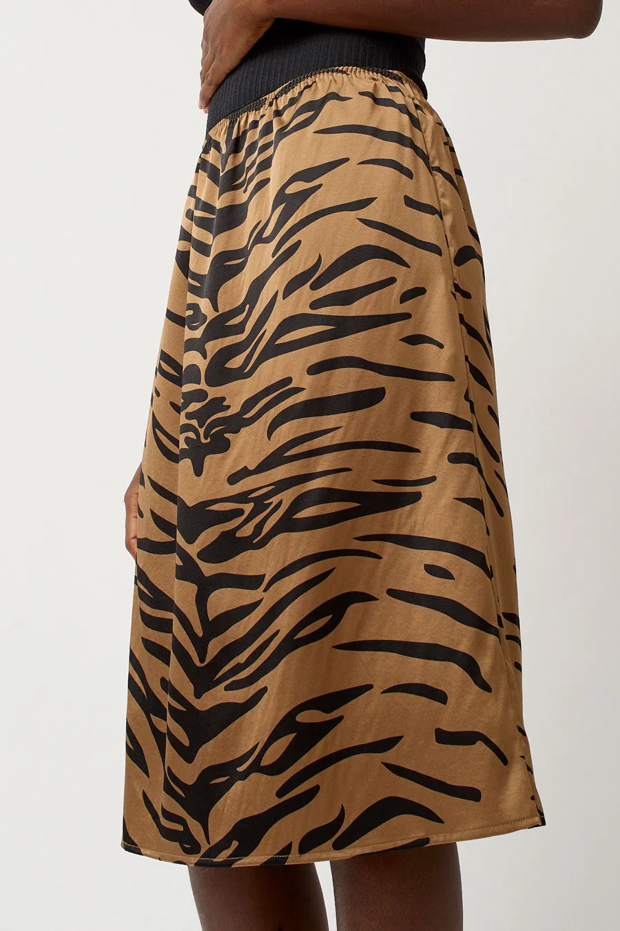 6397 Printed Slip Skirt in Tiger Print sold by No. 6 product image thumbnail 2