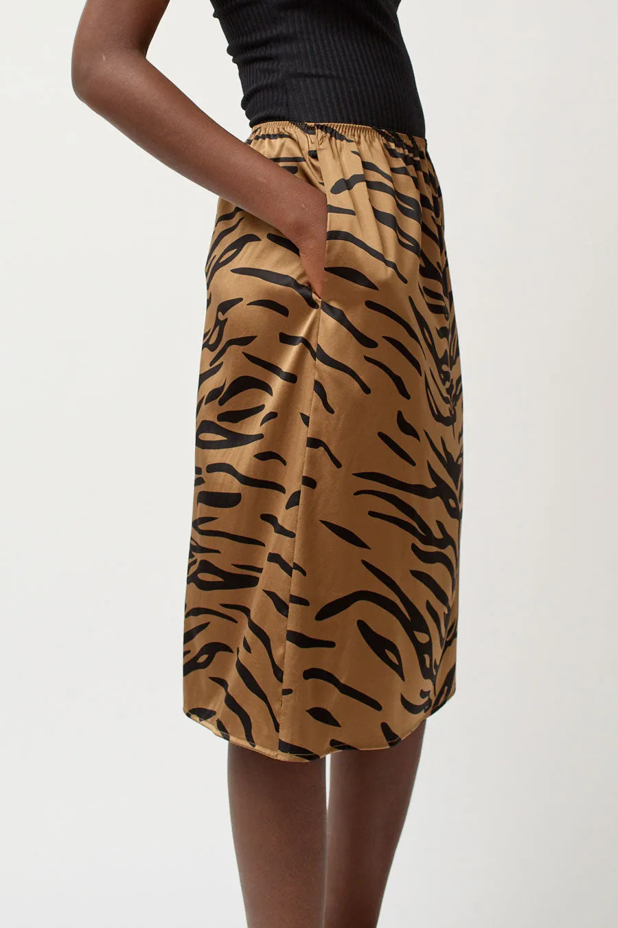 6397 Printed Slip Skirt in Tiger Print sold by No. 6 product image thumbnail 3