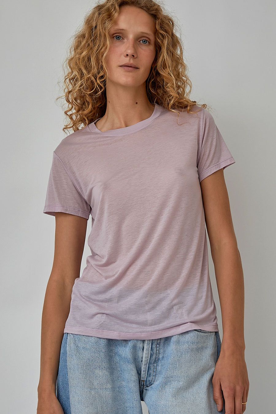 Baserange Tee Shirt in Sea Purple sold by No. 6
