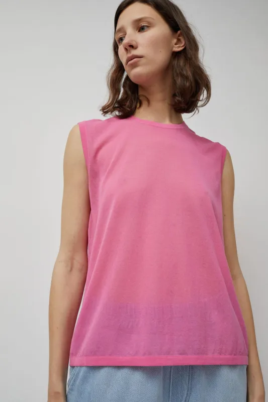 6397 Sheer Muscle Tank in Bubblegum sold by No. 6
