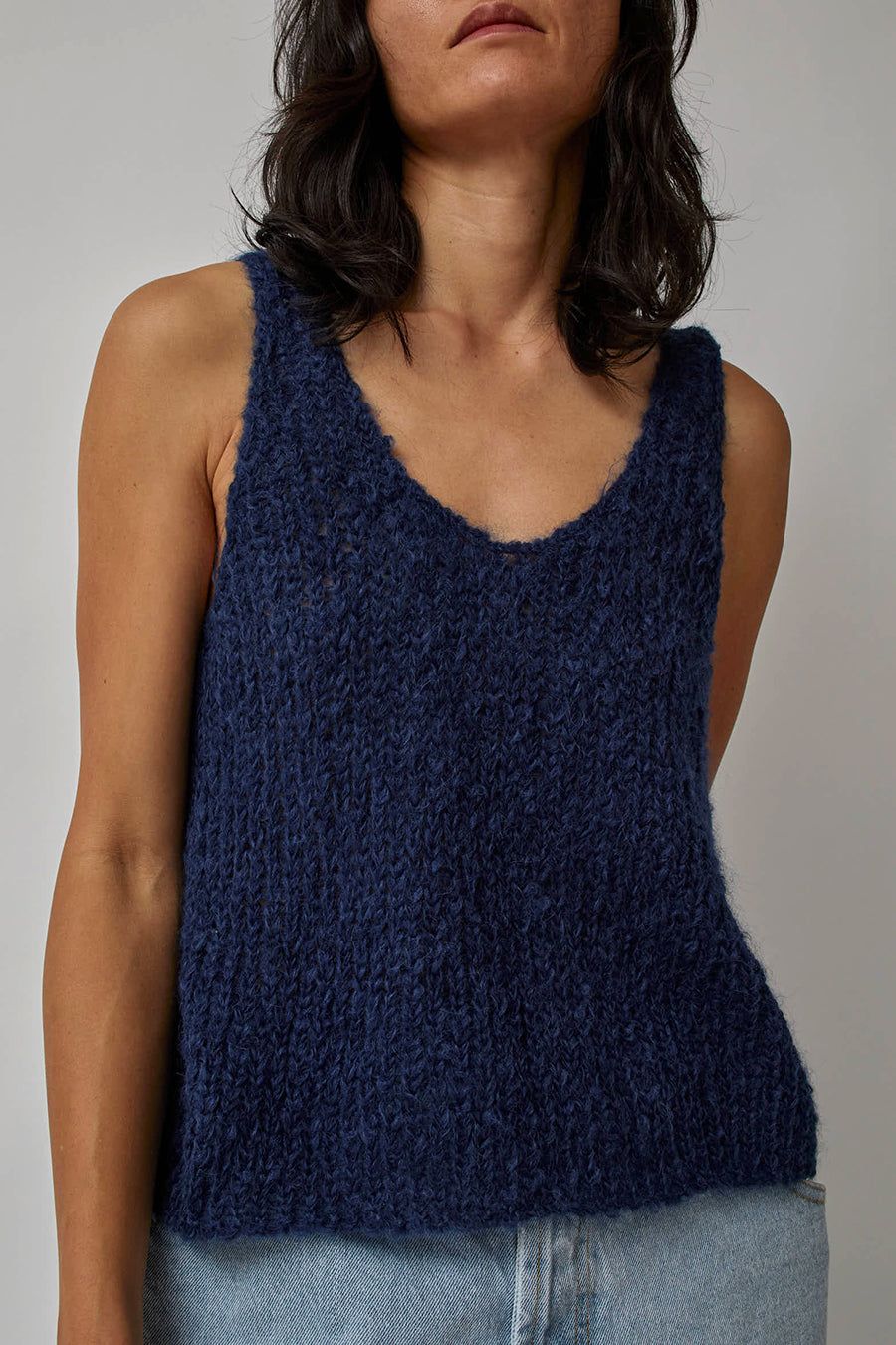 Atelier Delphine Sweater Tank in Navy sold by No. 6 product image thumbnail 2